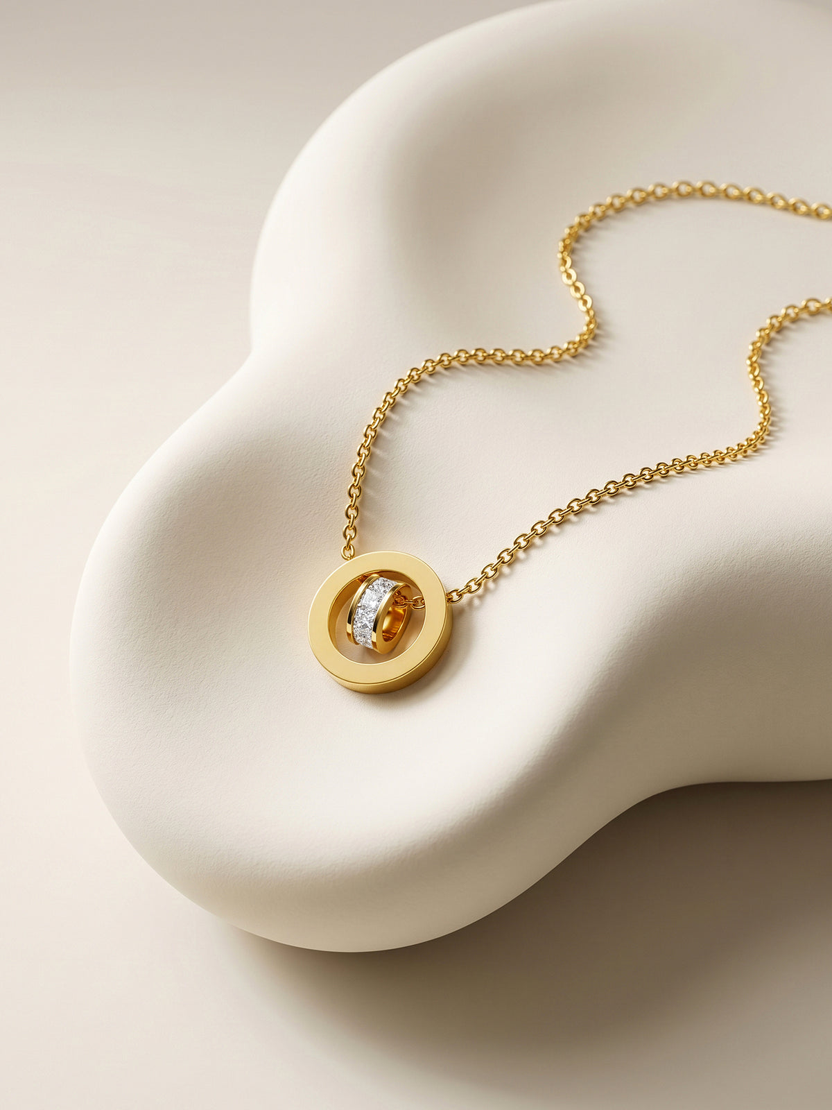 IXIA by GIVA Halo Drip Gold Plated Necklace