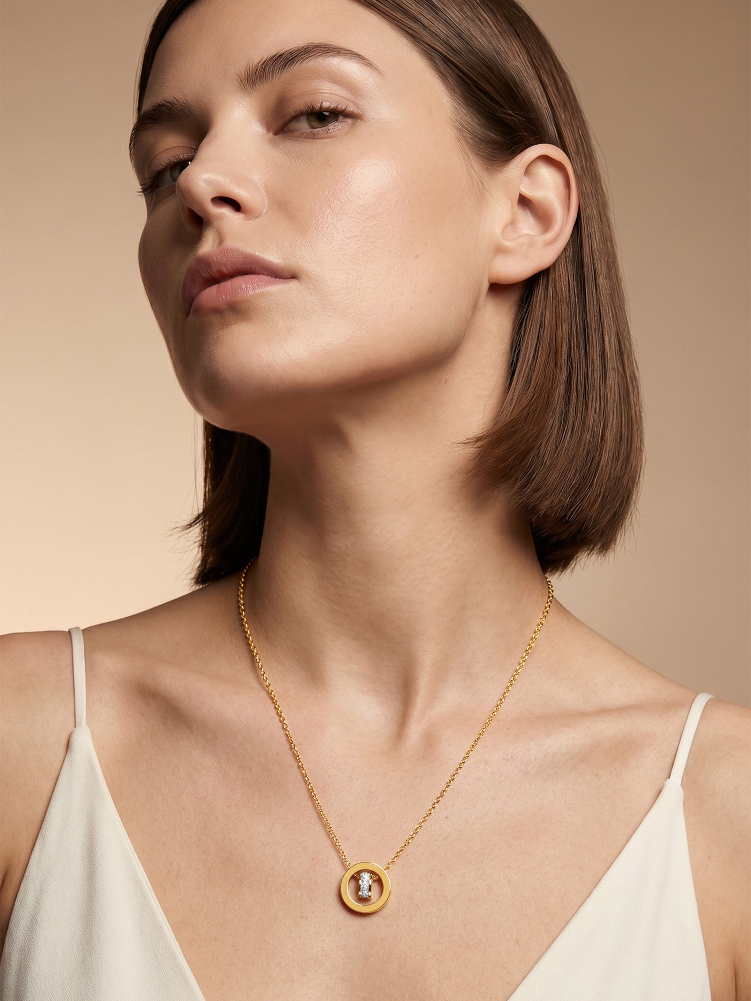 Halo Drip Gold Plated Necklace