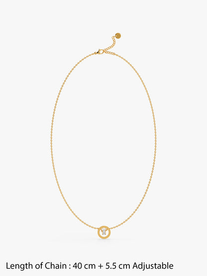 Halo Drip Gold Plated Necklace