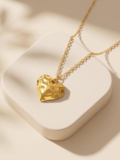 IXIA by GIVA Crush Material Gold Plated Pendant With Chain