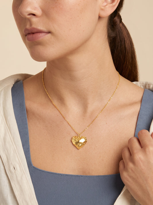 IXIA by GIVA Crush Material Gold Plated Pendant With Chain