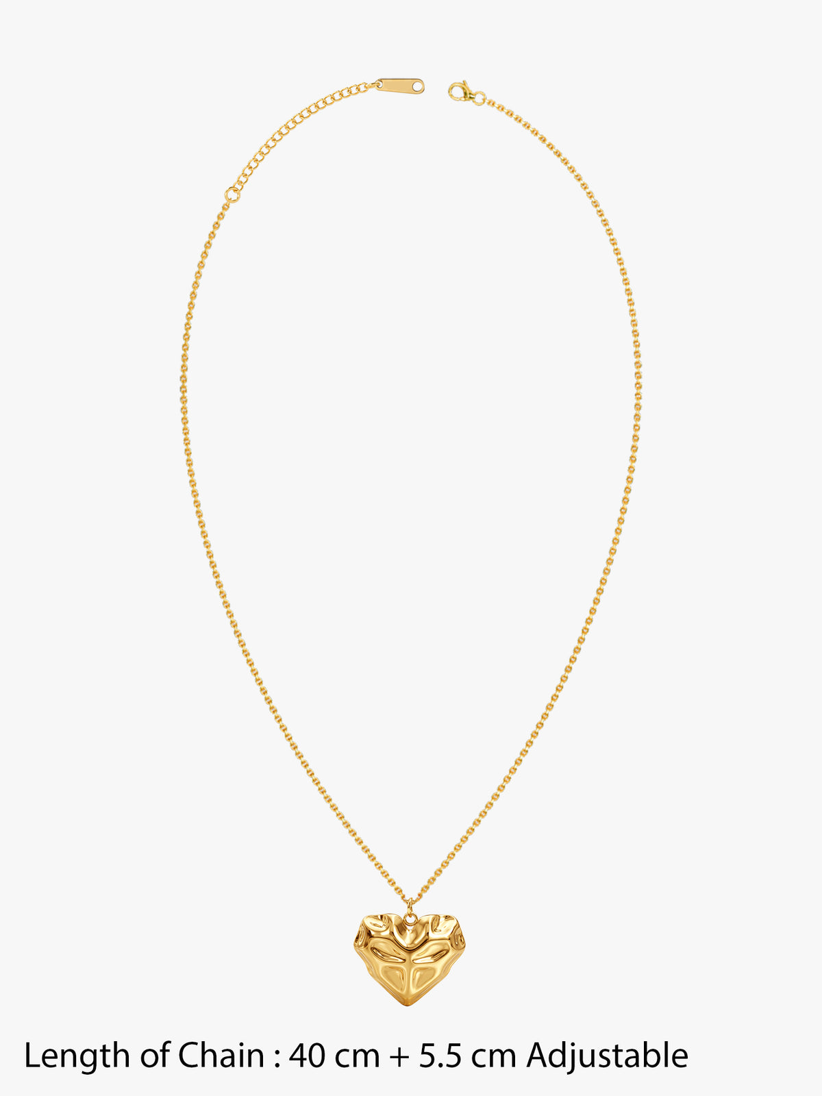 IXIA by GIVA Crush Material Gold Plated Pendant With Chain