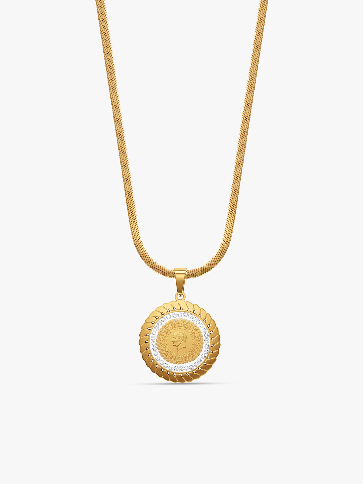 IXIA by GIVA Coin Couture Gold Plated Pendant With Chain
