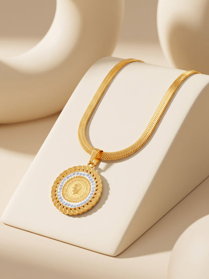 IXIA by GIVA Coin Couture Gold Plated Pendant With Chain