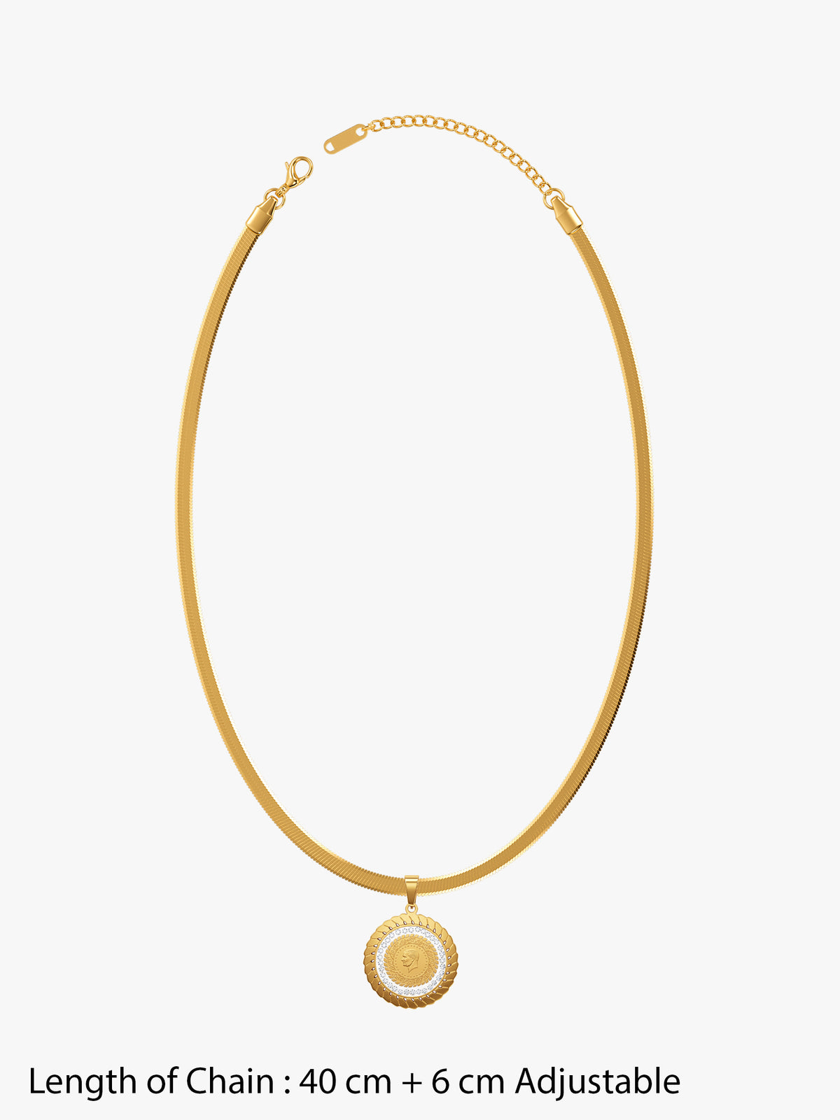 IXIA by GIVA Coin Couture Gold Plated Pendant With Chain