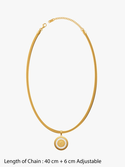 IXIA by GIVA Coin Couture Gold Plated Pendant With Chain