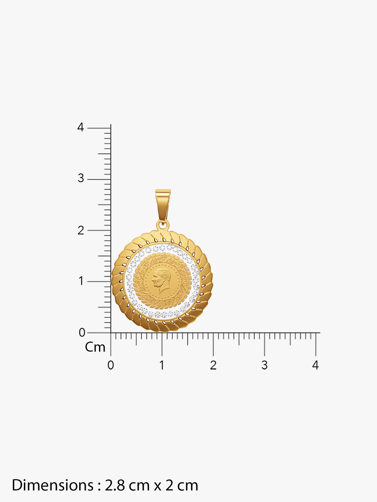IXIA by GIVA Coin Couture Gold Plated Pendant With Chain