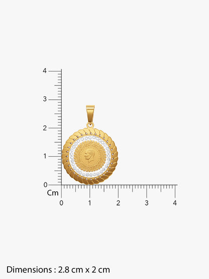 IXIA by GIVA Coin Couture Gold Plated Pendant With Chain