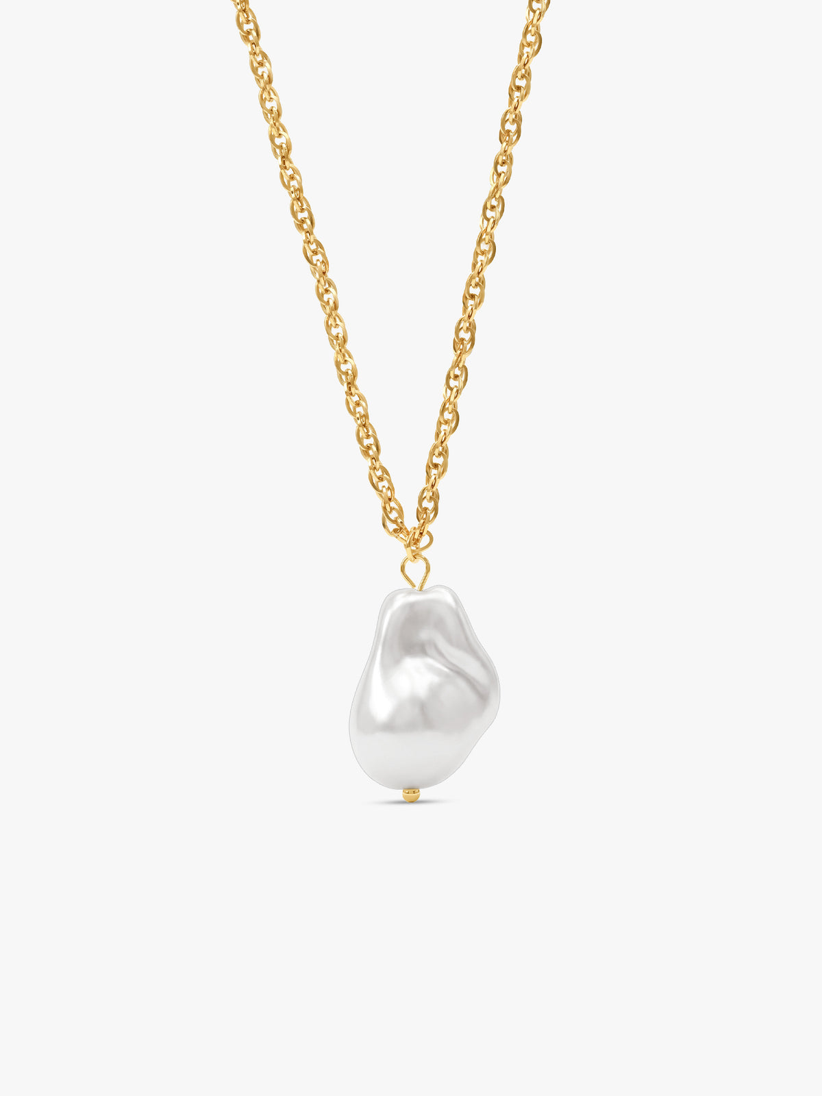 IXIA by GIVA Pearlfect One Gold Plated Pendant With Chain