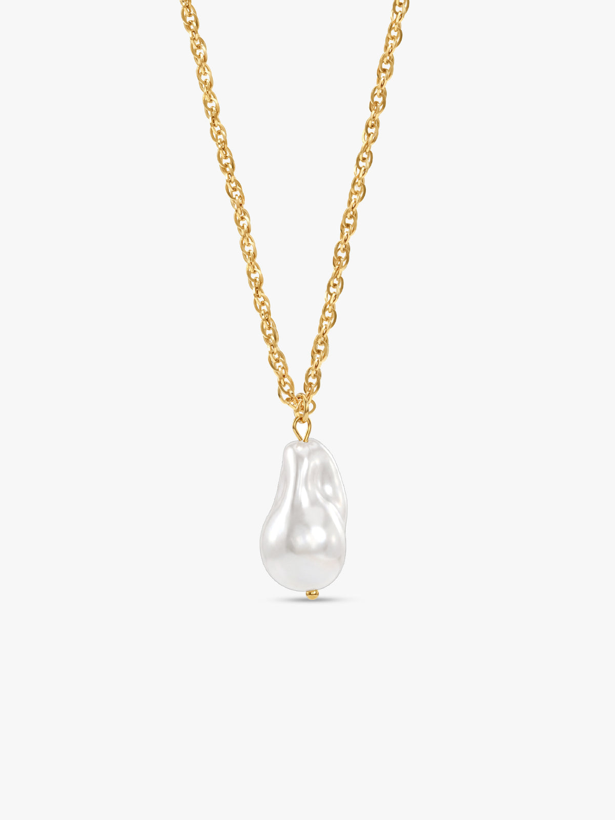 IXIA by GIVA Pearlfect One Gold Plated Pendant With Chain
