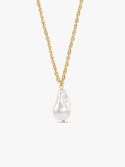 IXIA by GIVA Pearlfect One Gold Plated Pendant With Chain