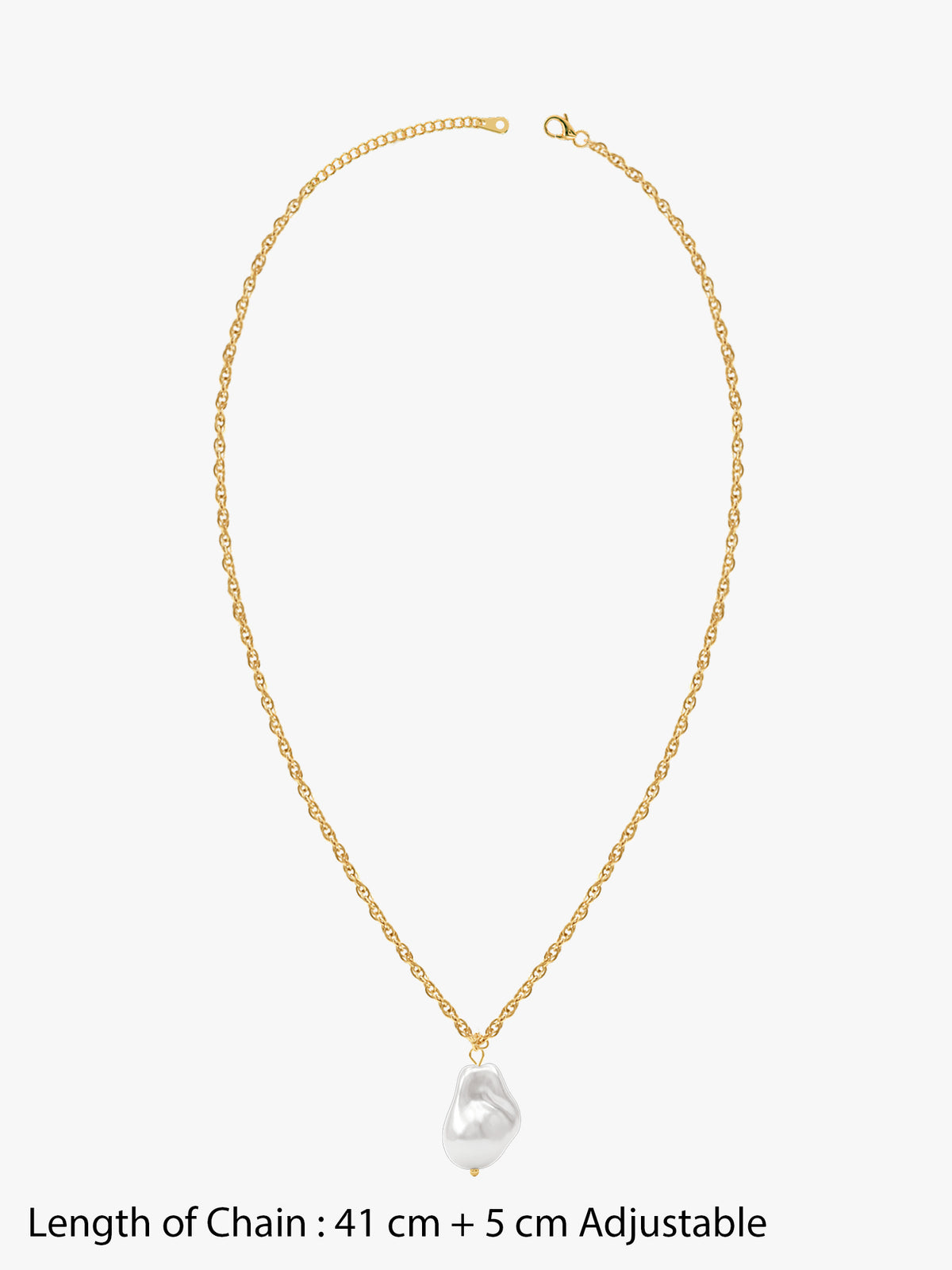 IXIA by GIVA Pearlfect One Gold Plated Pendant With Chain