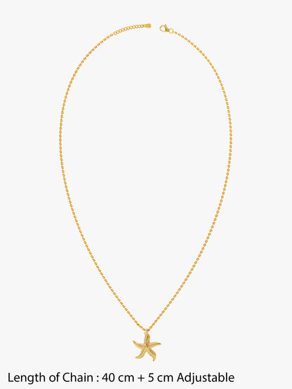 IXIA by GIVA Starfishionist Gold Plated Pendant With Chain