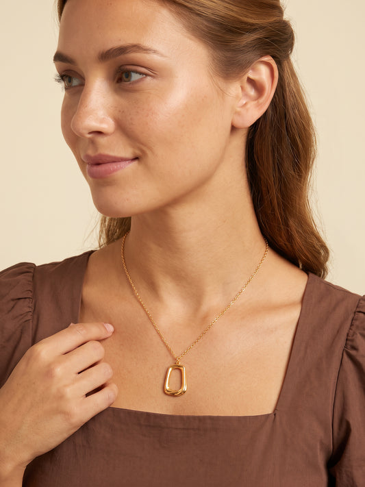 IXIA by GIVA Trapeze Artist Gold Plated Pendant With Chain