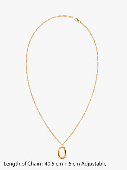 IXIA by GIVA Trapeze Artist Gold Plated Pendant With Chain