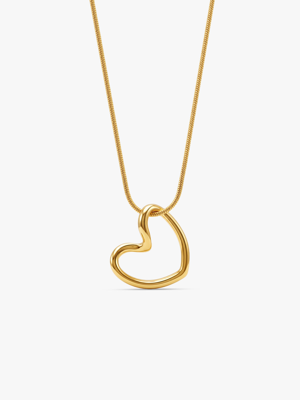 IXIA by GIVA Tilted Love Gold Plated Pendant With Chain