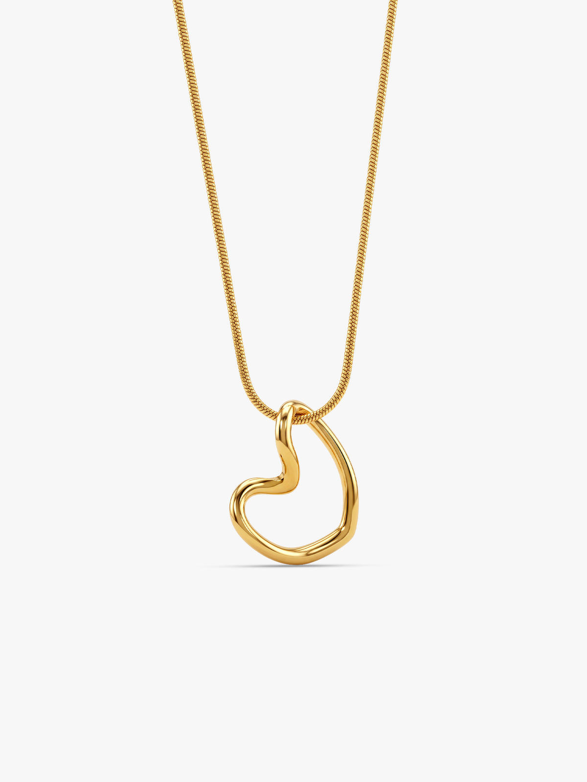 IXIA by GIVA Tilted Love Gold Plated Pendant With Chain