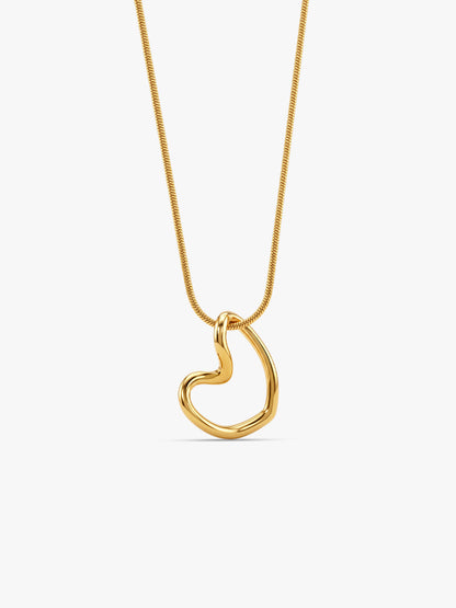 IXIA by GIVA Tilted Love Gold Plated Pendant With Chain