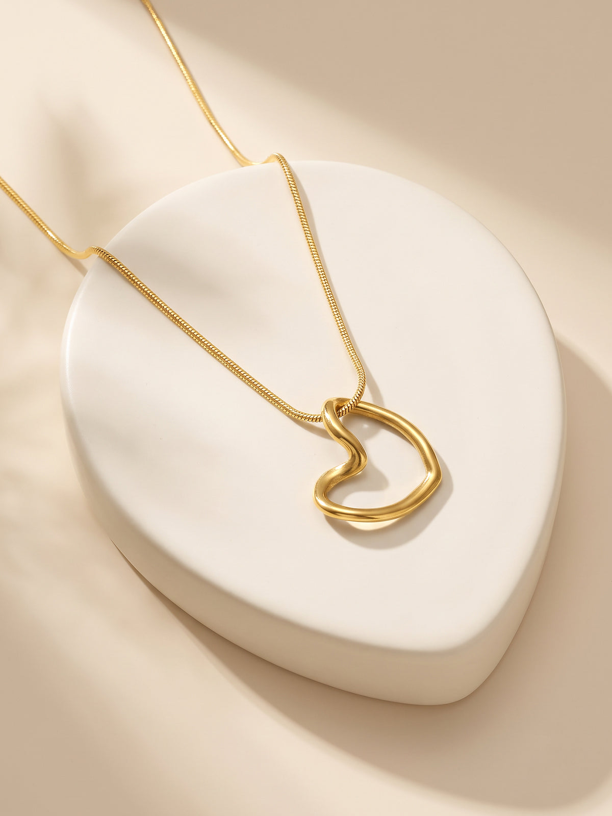 IXIA by GIVA Tilted Love Gold Plated Pendant With Chain