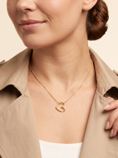 IXIA by GIVA Tilted Love Gold Plated Pendant With Chain
