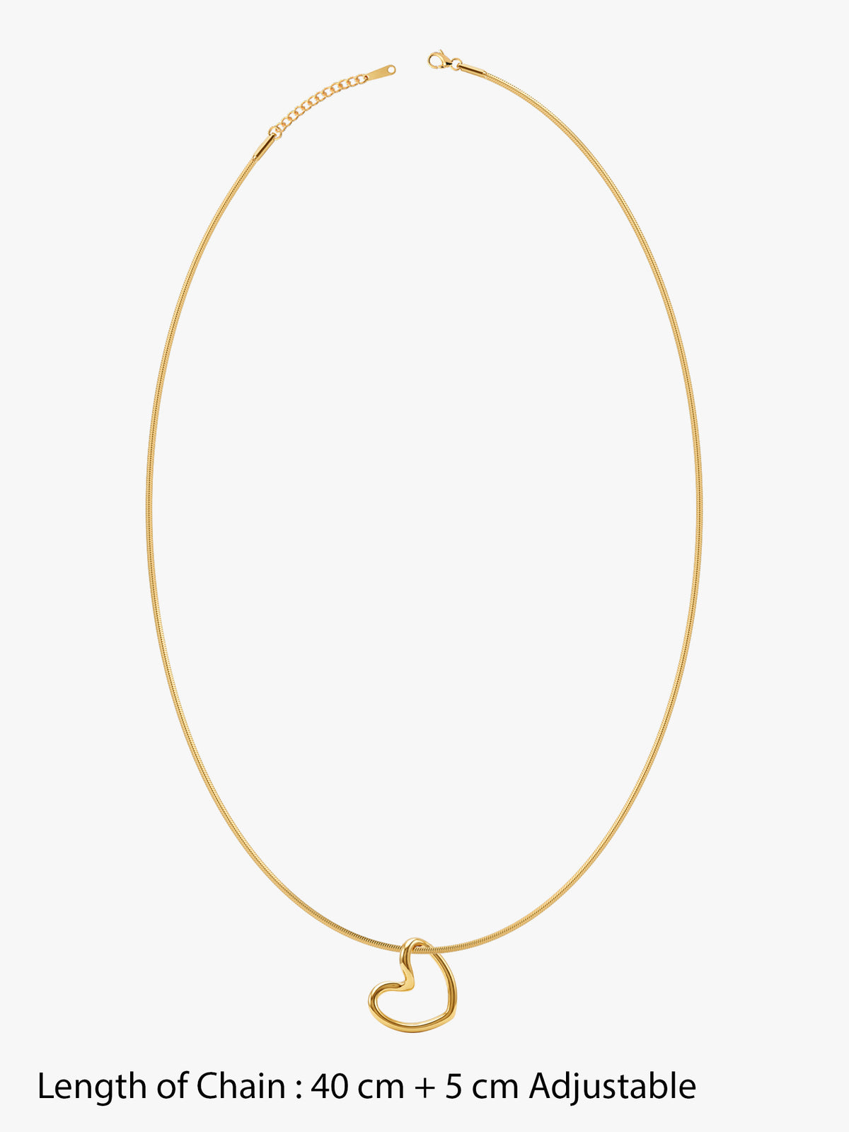 IXIA by GIVA Tilted Love Gold Plated Pendant With Chain