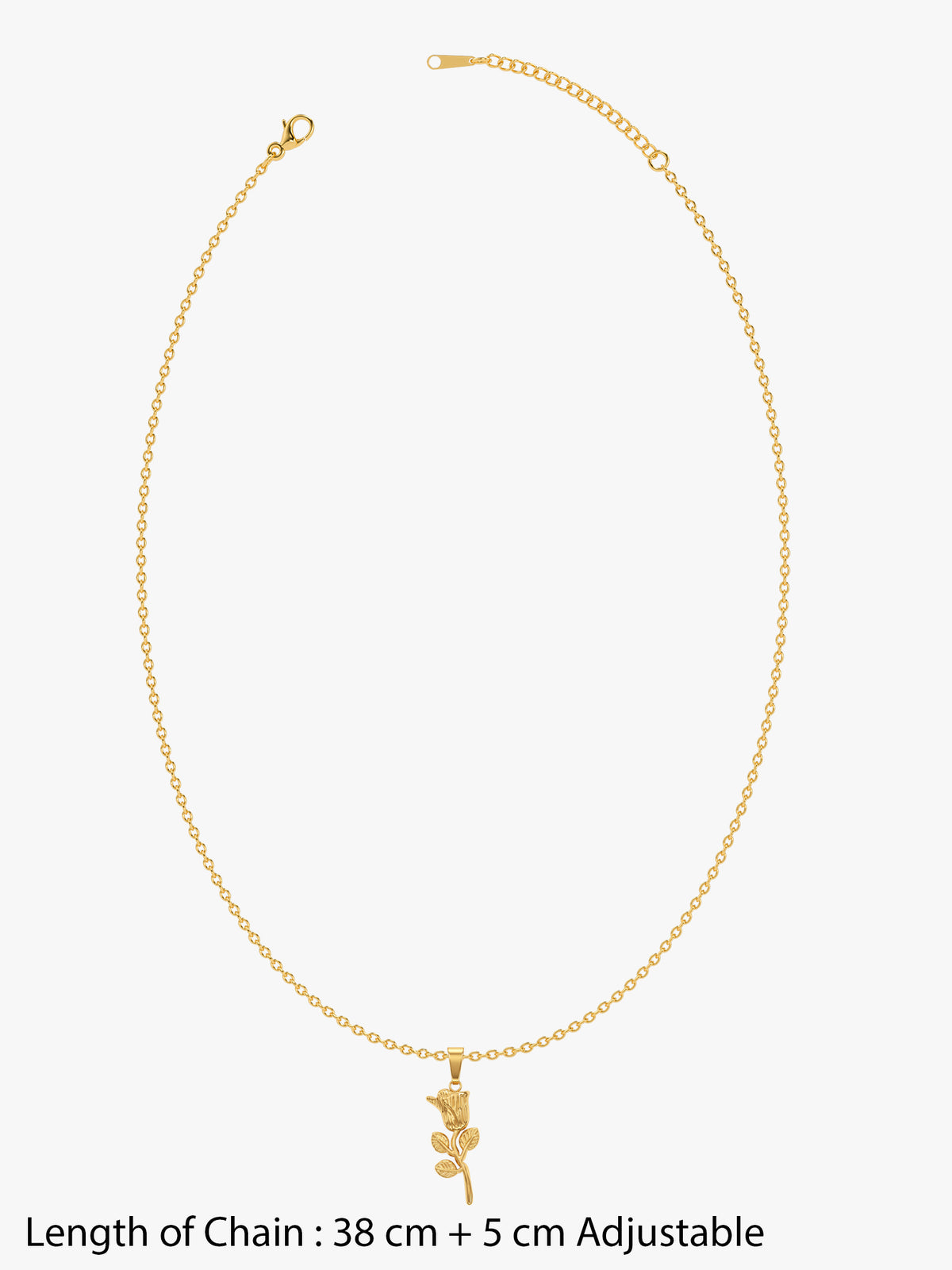 IXIA by GIVA Rosemarked Gold Plated Pendant With Chain