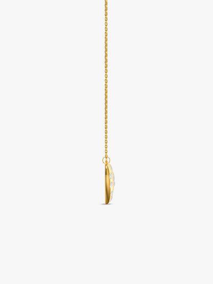 Heart Lock Gold Plated Pendant With Link Chain