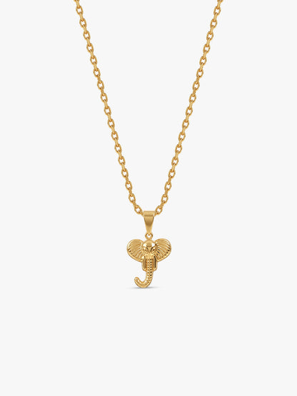 IXIA by GIVA Elephantastic Gold Plated Pendant With Chain