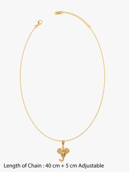 IXIA by GIVA Elephantastic Gold Plated Pendant With Chain