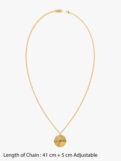 IXIA by GIVA Midnight Portal Gold Plated Pendant With Chain