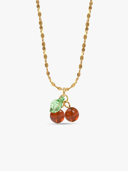 IXIA by GIVA Cherry Pick Gold Plated Pendant With Chain