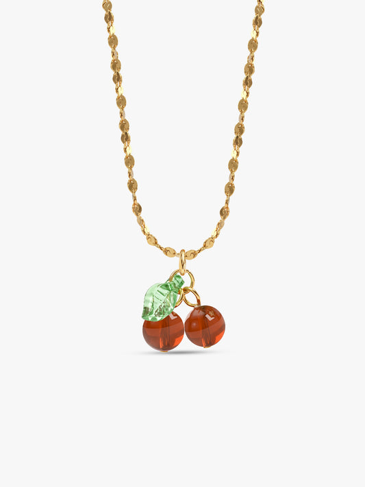 IXIA by GIVA Cherry Pick Gold Plated Pendant With Chain