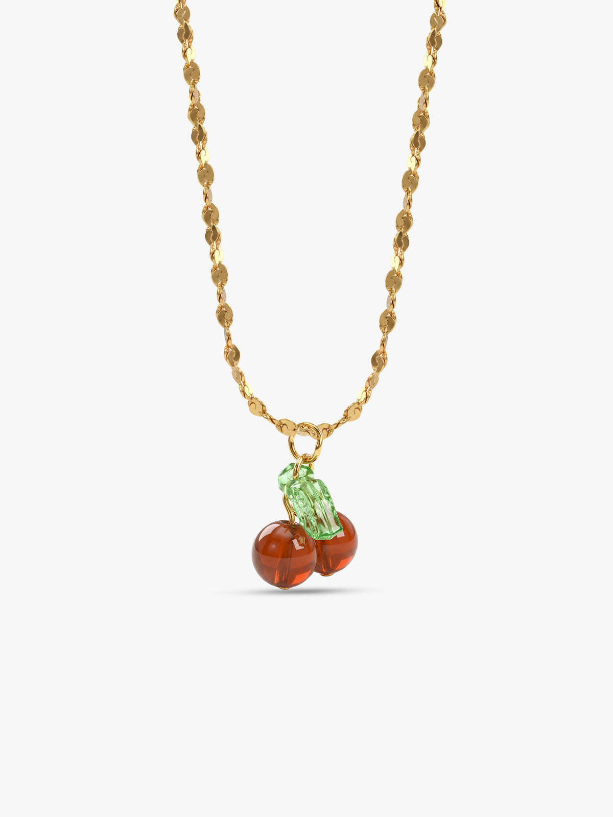 IXIA by GIVA Cherry Pick Gold Plated Pendant With Chain