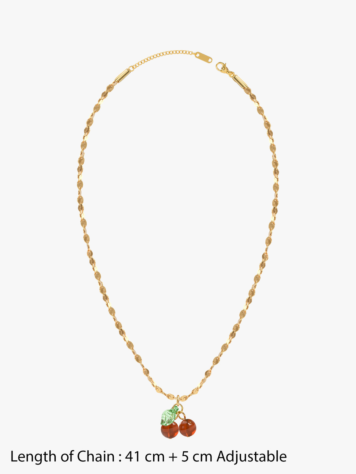 IXIA by GIVA Cherry Pick Gold Plated Pendant With Chain