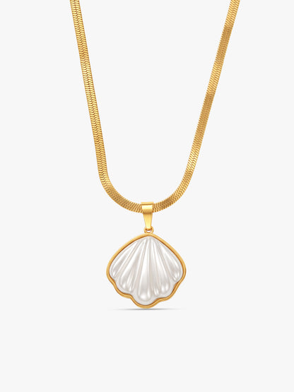 IXIA by GIVA Shell Game Gold Plated Pendant With Chain