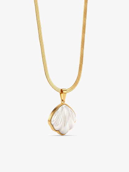 IXIA by GIVA Shell Game Gold Plated Pendant With Chain