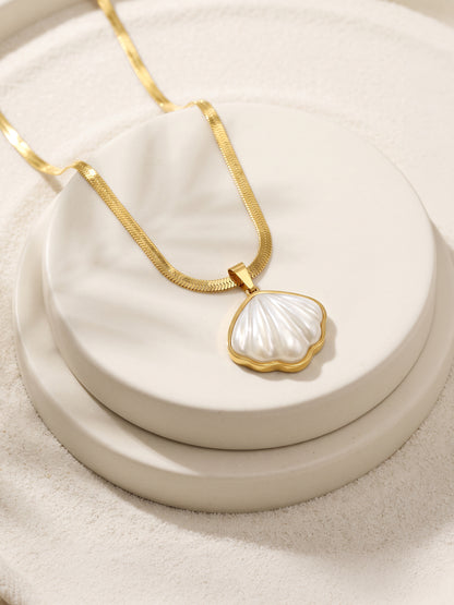 IXIA by GIVA Shell Game Gold Plated Pendant With Chain
