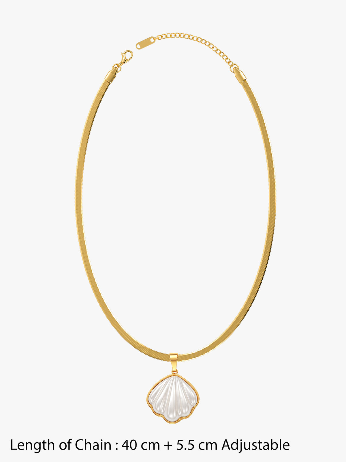 IXIA by GIVA Shell Game Gold Plated Pendant With Chain