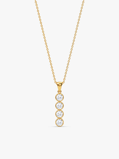 IXIA by GIVA Line of Shine Gold Plated Pendant With Chain