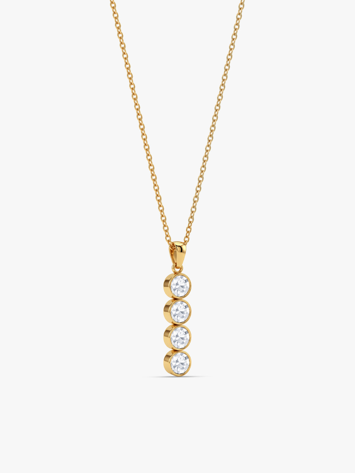 IXIA by GIVA Line of Shine Gold Plated Pendant With Chain