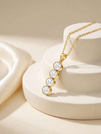 IXIA by GIVA Line of Shine Gold Plated Pendant With Chain