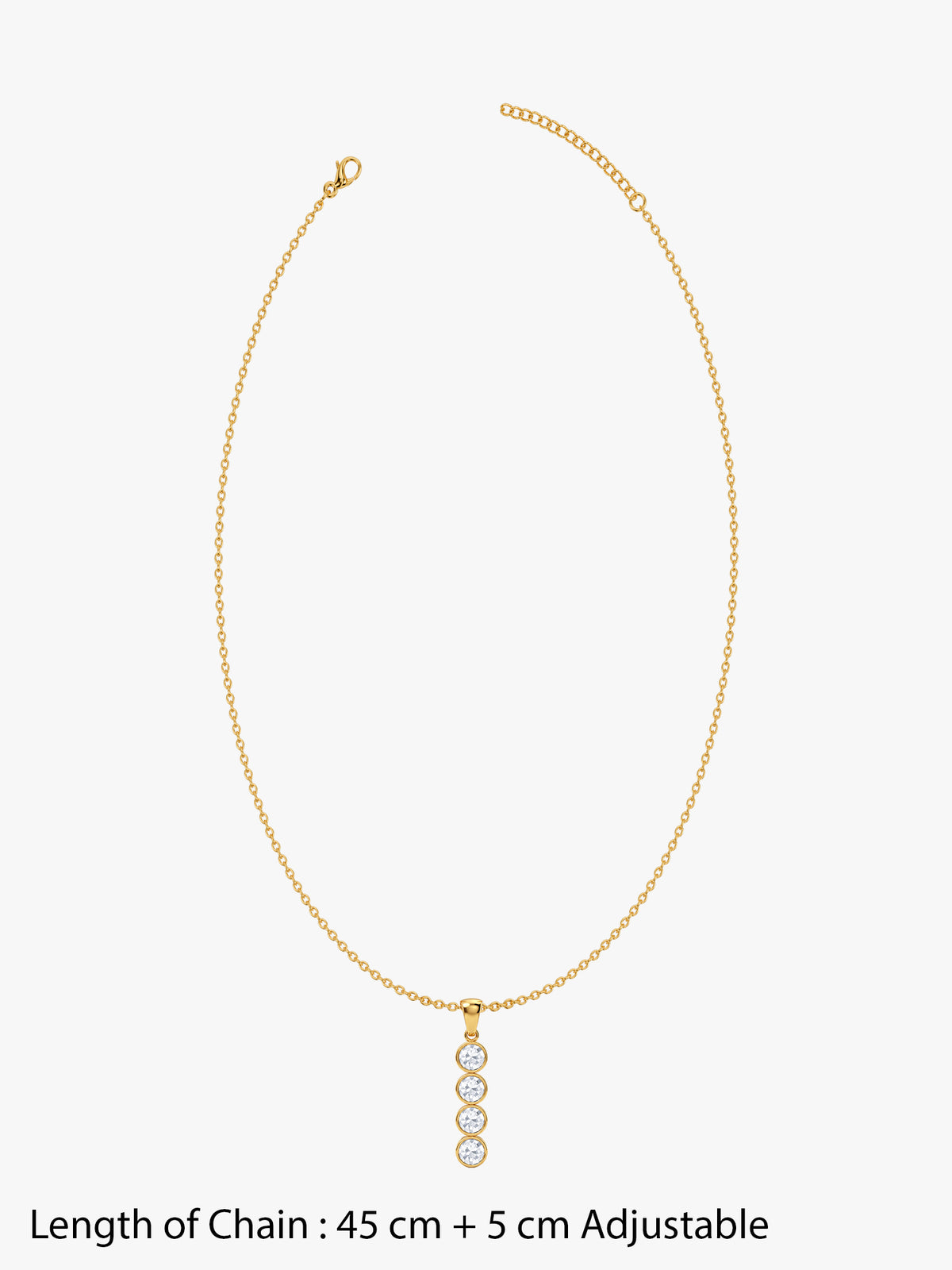 IXIA by GIVA Line of Shine Gold Plated Pendant With Chain