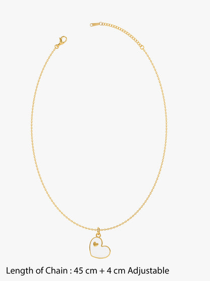 IXIA by GIVA Lovely Dove Gold Plated Pendant with Link Chain