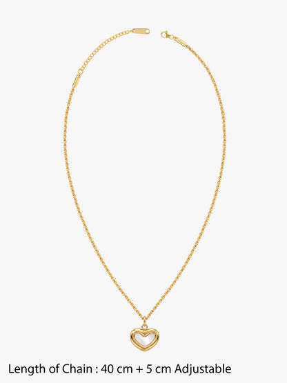IXIA by GIVA Lovestruck Club Gold Plated Pendant With Chain