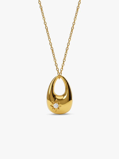 Bare Minimum Gold Plated Pendant with Chain