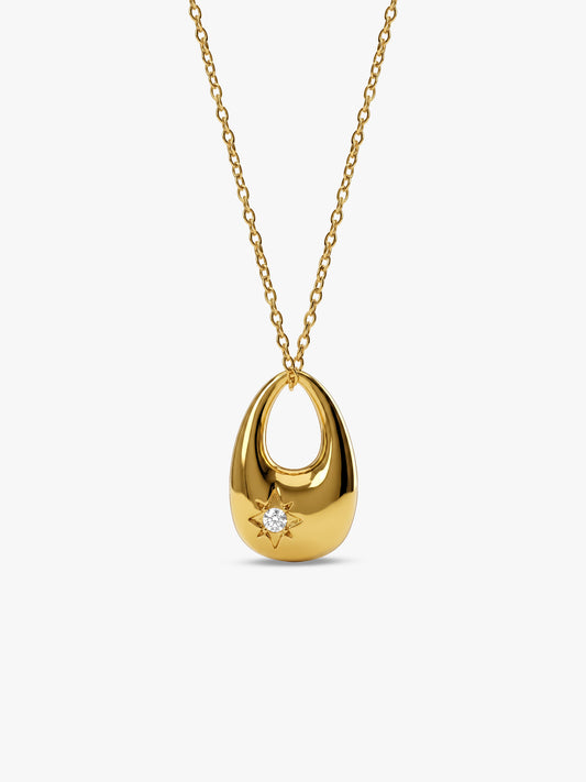 Bare Minimum Gold Plated Pendant with Chain