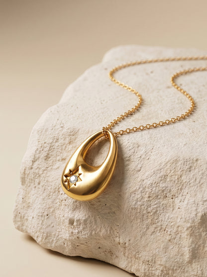 Bare Minimum Gold Plated Pendant with Chain