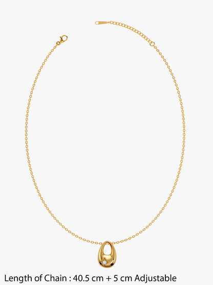 Bare Minimum Gold Plated Pendant with Chain