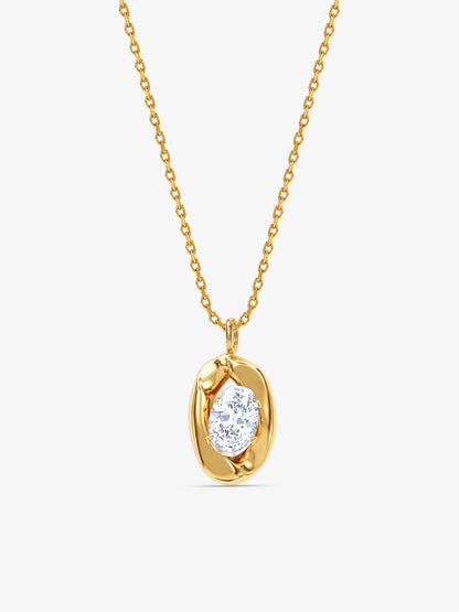 IXIA by GIVA Solo Act Gold Plated Pendant With Chain