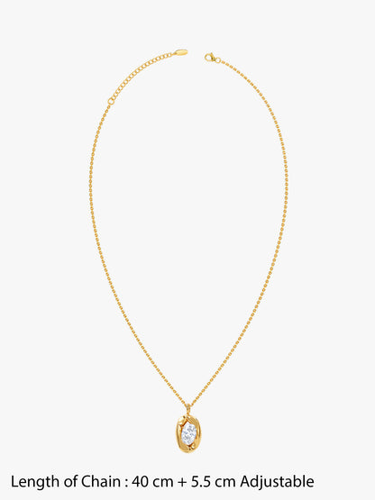IXIA by GIVA Solo Act Gold Plated Pendant With Chain